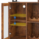 Advwin Sideboard Buffet Cabinet with LED Lights