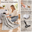 Advwin Large Vintage Thick Floor Rug Sage Green
