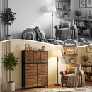 Advwin Tall Dresser with 16 Fabric Drawers Rustic Brown