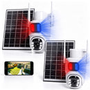 Advwin 2-Pack 2K Solar Security Camera w/ WiFi & Night Vision