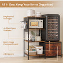 Advwin Mini Fridge Stand w/ Power Outlet & Storage