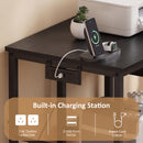 Advwin Printer Stand with Shredder Shelf & Charging Station