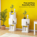 Advwin 3-Tier 360 Rotating Corner Bookshelf White