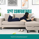 Advwin 3 Seater Sofa Lounge Set Beige