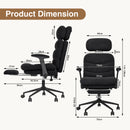Advwin 135° Reclining Office Chair w/ Footrest & Headrest