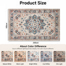 Advwin Large Vintage Thick Floor Rug Red & Blue