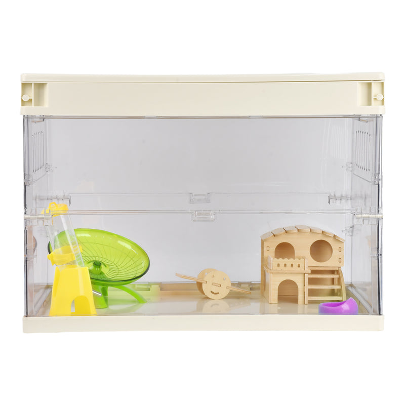 Advwin Foldable Transparent Hamster & Guinea Pig Cage
