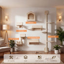 Advwin 7-in-1 Wall Mounted Cat Shelves for Play & Rest