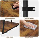 Advwin 5-Tier End Table w/ Charging Station & LED Lights