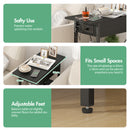 Advwin Side Table Flip Top Night Stand with Charging Station