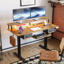 Advwin Electric Standing Desk with Drawers Keyboard