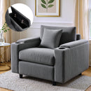 Advwin Corduroy Single Sofa with Storage (Pre-Order)