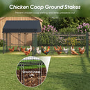 Advwin Large Metal Chicken Coop Run w/ Waterproof Cover