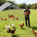 Advwin Large Metal Chicken Coop w/ Waterproof Cover