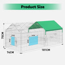 Advwin Metal Chicken Coop 181x74x75cm (Pre-Order)