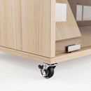 Advwin Large Wooden Cat Enclosure with Wheels & Glass Doors