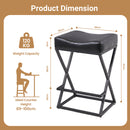 Advwin Set of 4 PU Leather Bar Stools with Footrest