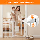 Advwin Metal Pet Safety Gate with Cat Door