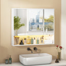 Advwin 90cm Bathroom Mirror Cabinet with LED Light