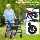 Advwin 4 Wheels Rollator Walker with Dual Brake System