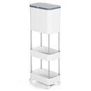 Advwin Kitchen Trash Can with Storage Rack White
