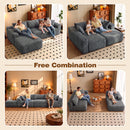 Advwin 278cm L Shape Modular Sectional Sofa Corduroy