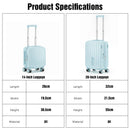 Advwin 2PCS Attachable Hardshell Luggage Set 14/20 Inch