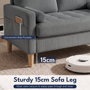 Advwin 2 Seater Corduroy Loveseat Sofa with Tufted Cushion
