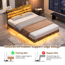 Advwin Double Floating Bed Frame w/ Charging Station