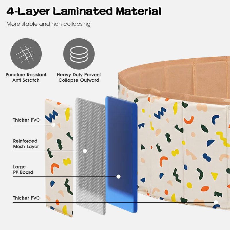 Advwin Foldable Dog Swimming Pool 120cm for Pets