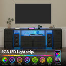 Advwin 180cm TV Cabinet with RGB LED Light and Storage Drawers