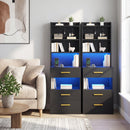 Advwin Tall Bedside Table with Charging Station