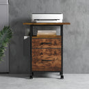 Advwin Mobile File Cabinet with 2 Drawers & Side Bag