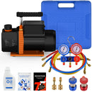 Advwin Vacuum Pump Set 3CFM 1/4 HP Single Stage