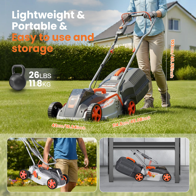 Advwin 40V Rechargeable Lawn Mower with Height Adjustment