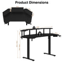 Advwin Wing Shaped Electric Standing Desk w/ LED Lights