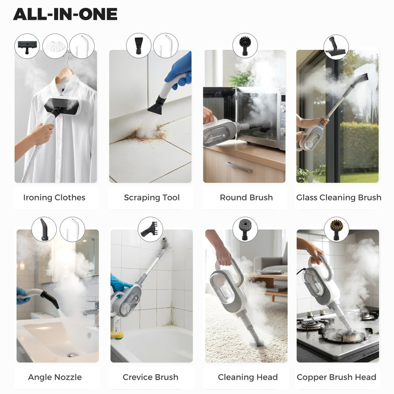 Advwin 12-in-1 Steam Mop with 3-Steam Mode