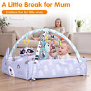 Advwin 8-in-1 Baby Gym Play Mat w/ Ball Pit & Sensory Toys