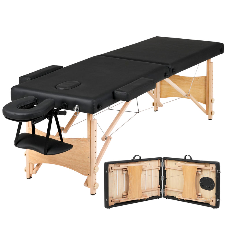 Advwin 55cm Wide 2 Fold Portable Massage Table