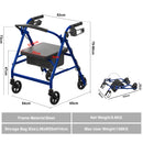 Advwin 4 Wheels Rollator Walker with Dual Brake System