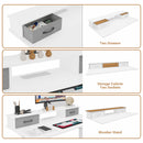 Advwin Electric Standing Desk with Monitor Stand  White