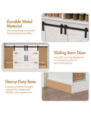 Advwin Farmhouse LED Sideboard Buffet Storage Cabinet