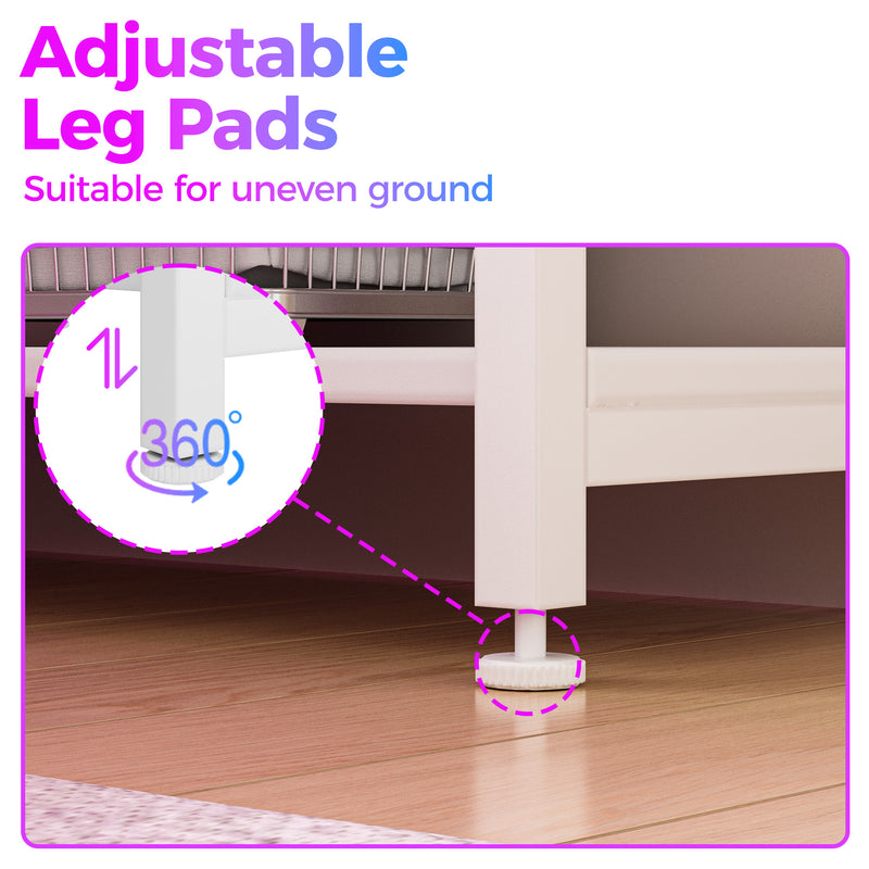 Advwin U Shaped Gaming Desk with LED Lights 164cm