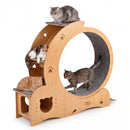 Advwin 4-in-1 Cat Exercise Wheel Large Cat Treadmill