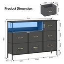 Advwin Chest of 7 Drawers Storage Cabinet with Open Shelf