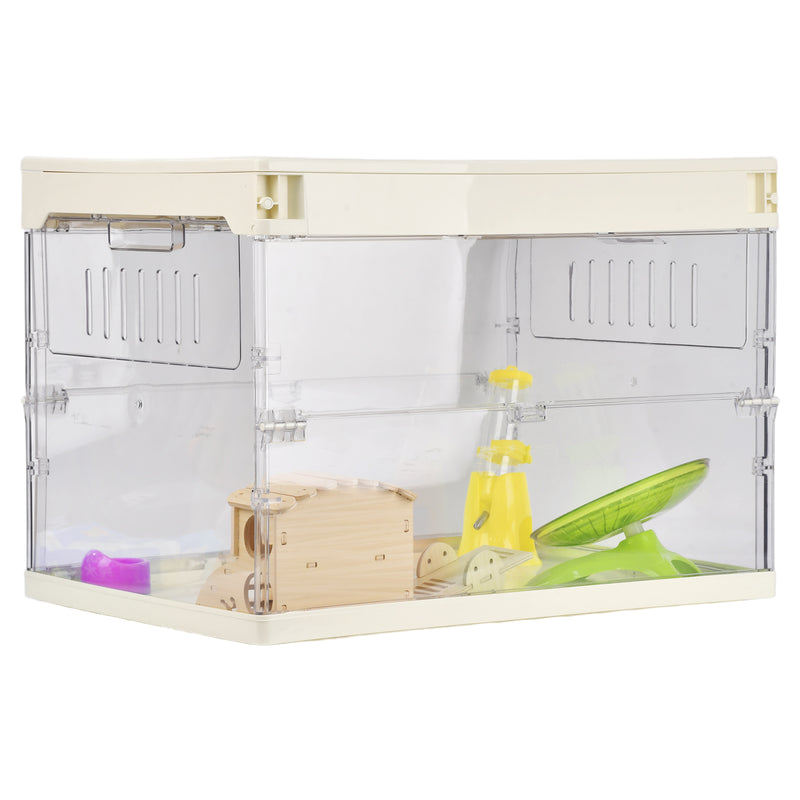 Advwin Foldable Transparent Hamster & Guinea Pig Cage