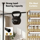 Advwin No Drill Adjustable Room Divider Curtain Rod Black (Pre-Order)