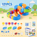 Advwin 121PCS Kids DIY Electric Track Car Building STEM Toy