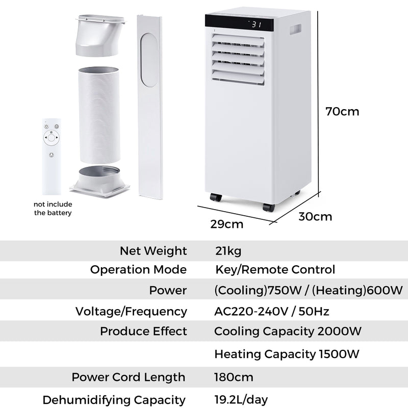Advwin 4-in-1 2Kw Portable Air Conditioner