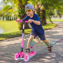 Advwin Kids Scooter Folding Kick Scooter Pink